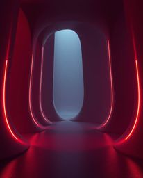 Discover stunning, dramatic cinematic photography featuring 3D shapes with smooth gradient textures.  These professional-qual