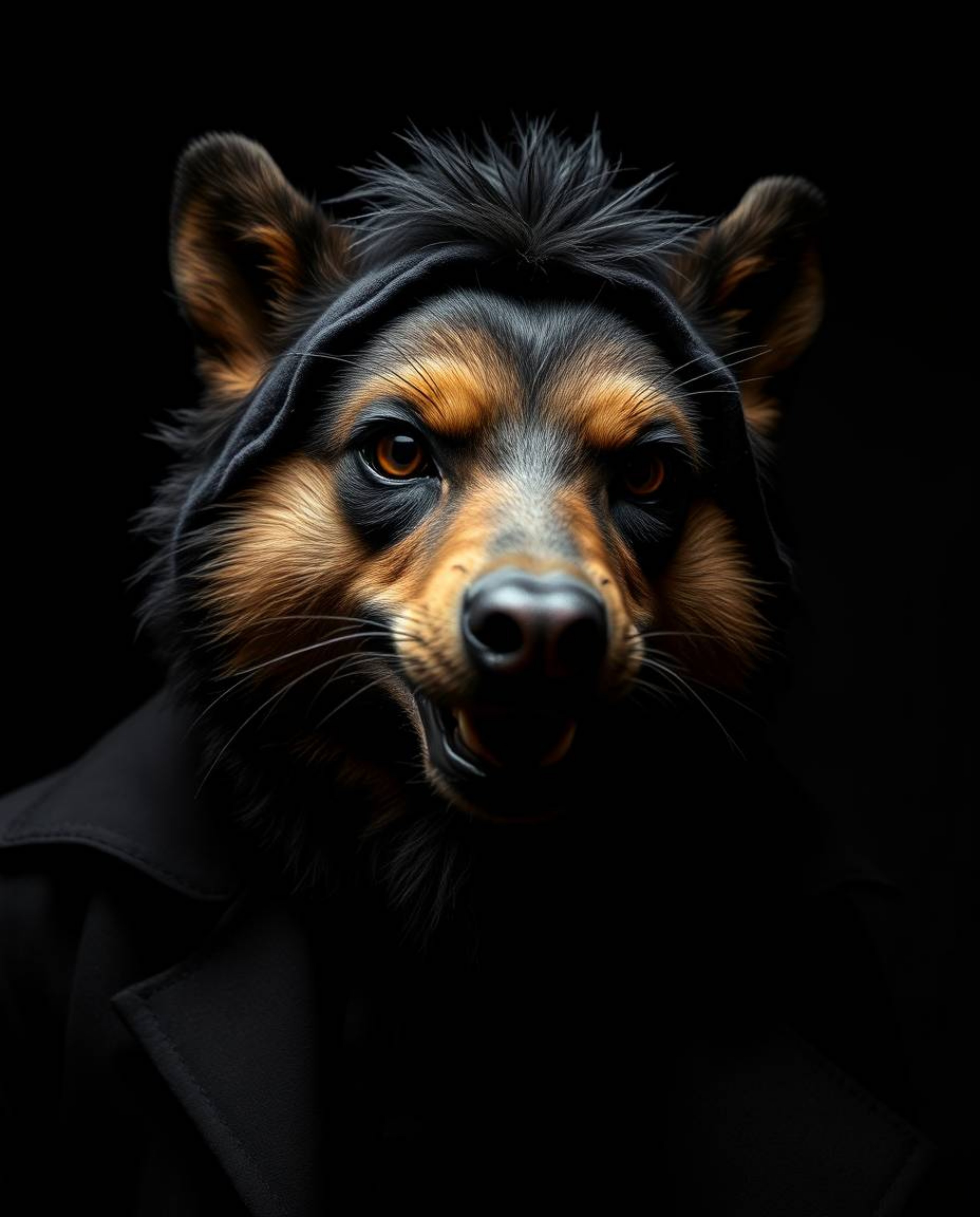 Explore the captivating world of fine art photography featuring a talking animal sidekick assisting a hero on an epic journey
