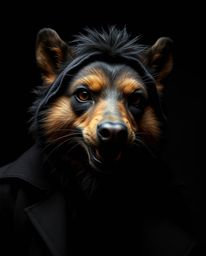 Explore the captivating world of fine art photography featuring a talking animal sidekick assisting a hero on an epic journey