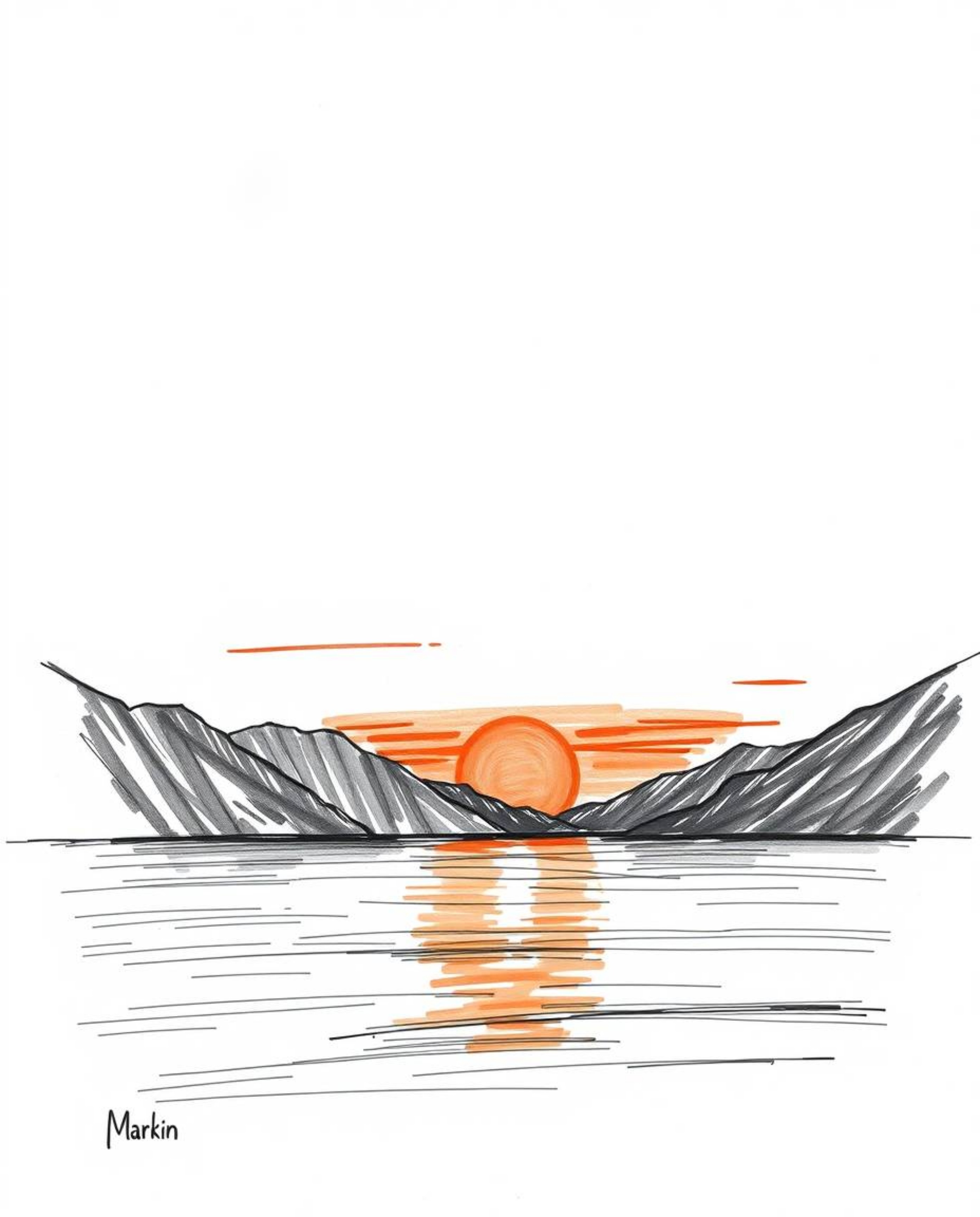 A hand-drawn sketch in a classic black and white, timeless and elegant color sketchnote style, depicting the reflection of a 