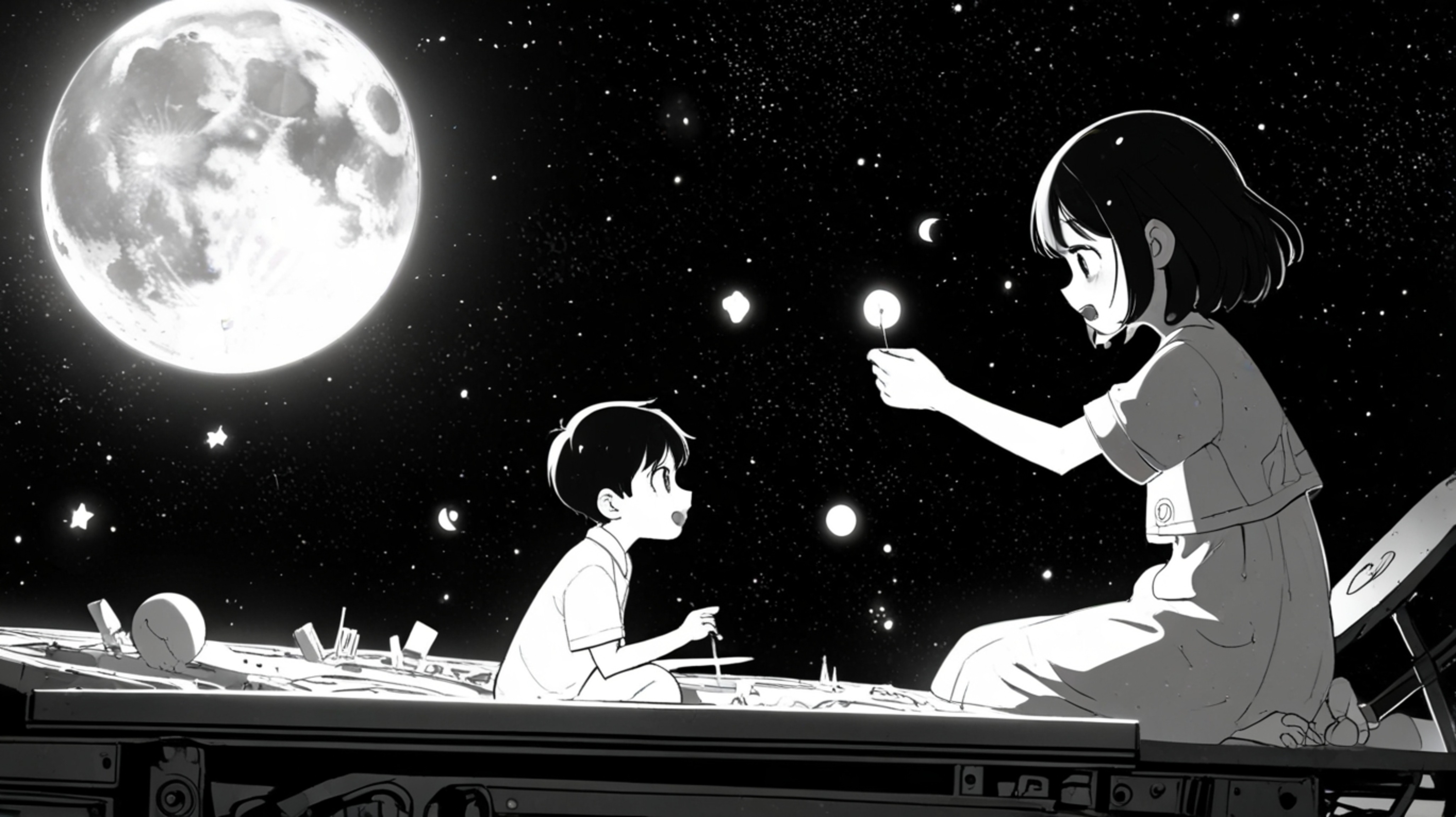 Embark on an interstellar adventure with this captivating, Pixar-style anime about a kid's unique friendship with the moon. T