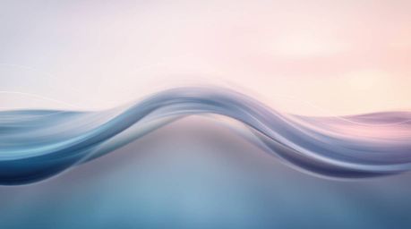 This long-exposure photograph captures a fluid abstract wave with a mesmerizing pastel gradient texture. The gentle color con