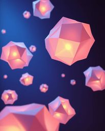 Explore a mesmerizing 3D render featuring fluid organic blobs gracefully floating in the vast expanse of space. The compositi