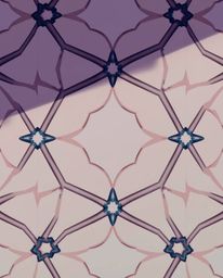 Immerse yourself in the captivating world of Isekai anime with this detailed close-up shot showcasing a geometric pattern wal