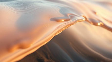 This high-resolution stock photo captures a tight close-up of a fluid abstract wave featuring a stunning pastel gradient text