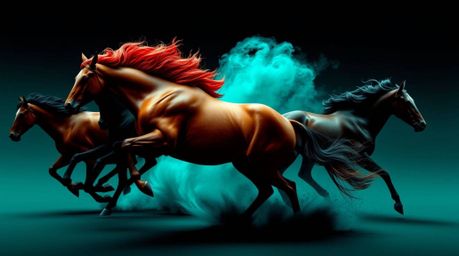 Experience a luxurious and vibrant chase scene rendered in a rich, deep teal hue. This animation features exaggerated squash