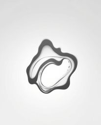 Explore the mesmerizing world of 3D fluid shapes silhouetted against a white background, featuring rough lines and textured s