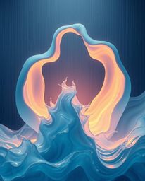 Explore a mesmerizing 3D illustration showcasing fluid shapes seamlessly morphing into one another. This endless loop style a