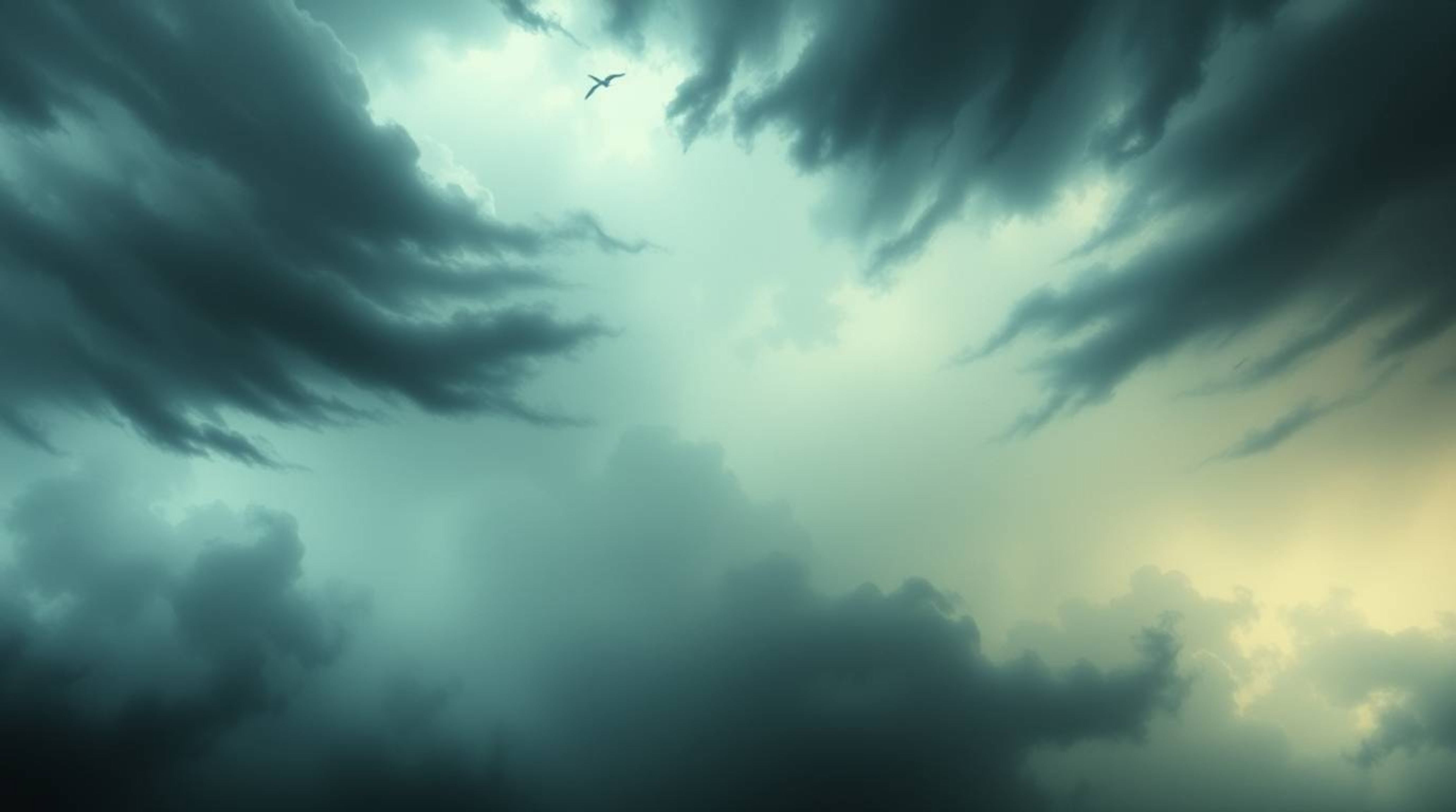 Explore a dreamlike realm filled with surreal imagery, featuring intense dramatic weather and abstract gradient backgrounds e