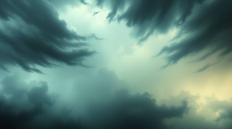 Explore a dreamlike realm filled with surreal imagery, featuring intense dramatic weather and abstract gradient backgrounds e