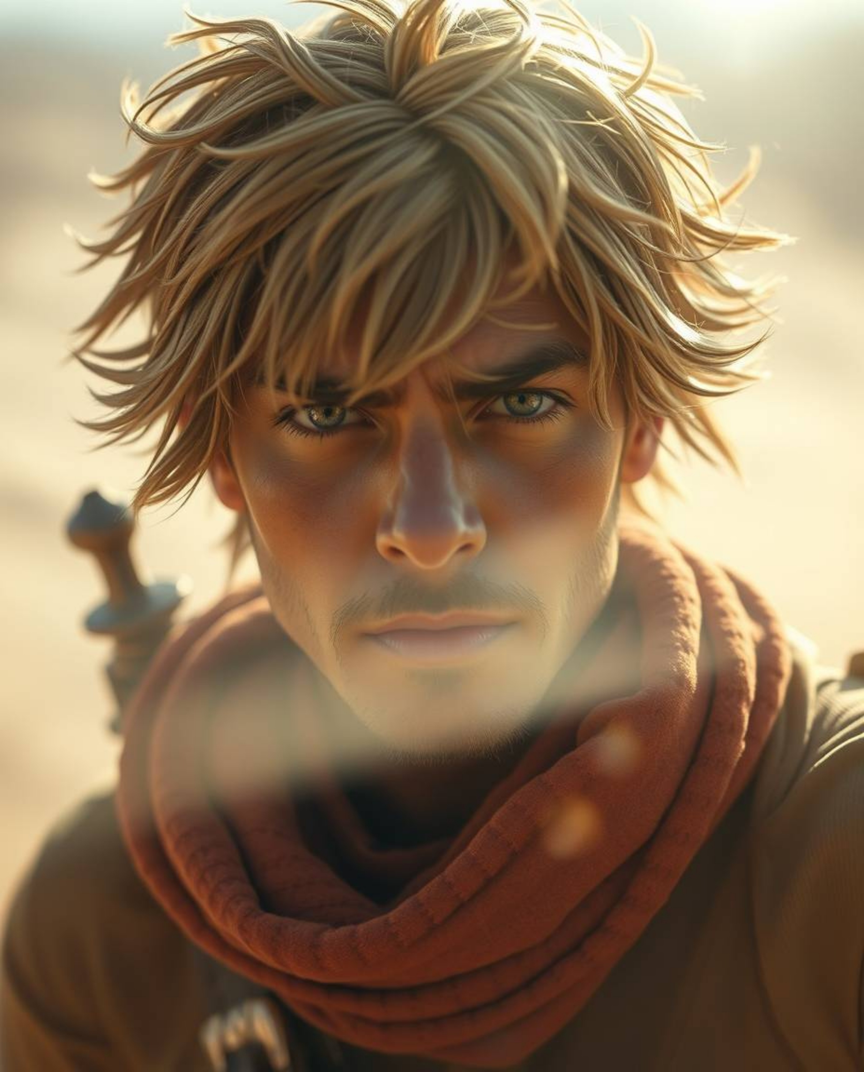 Experience an extraordinary Disney-style desert adventure with this extreme macro close-up image of a brave hero. Witness th