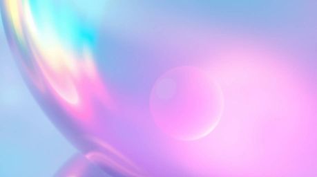 Explore the captivating close-up detail of a glass object reflecting vibrant electric-colored smooth gradient textures, creat