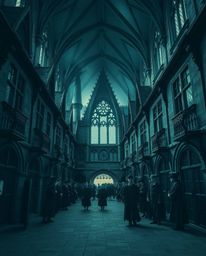 Discover a captivating collection of eerie, architectural photographs depicting a magical school brimming with young wizards.