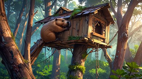 This exuberant scene, brought to life in a delightful fusion of Pixar and anime aesthetics, captures a moment of pure bliss i