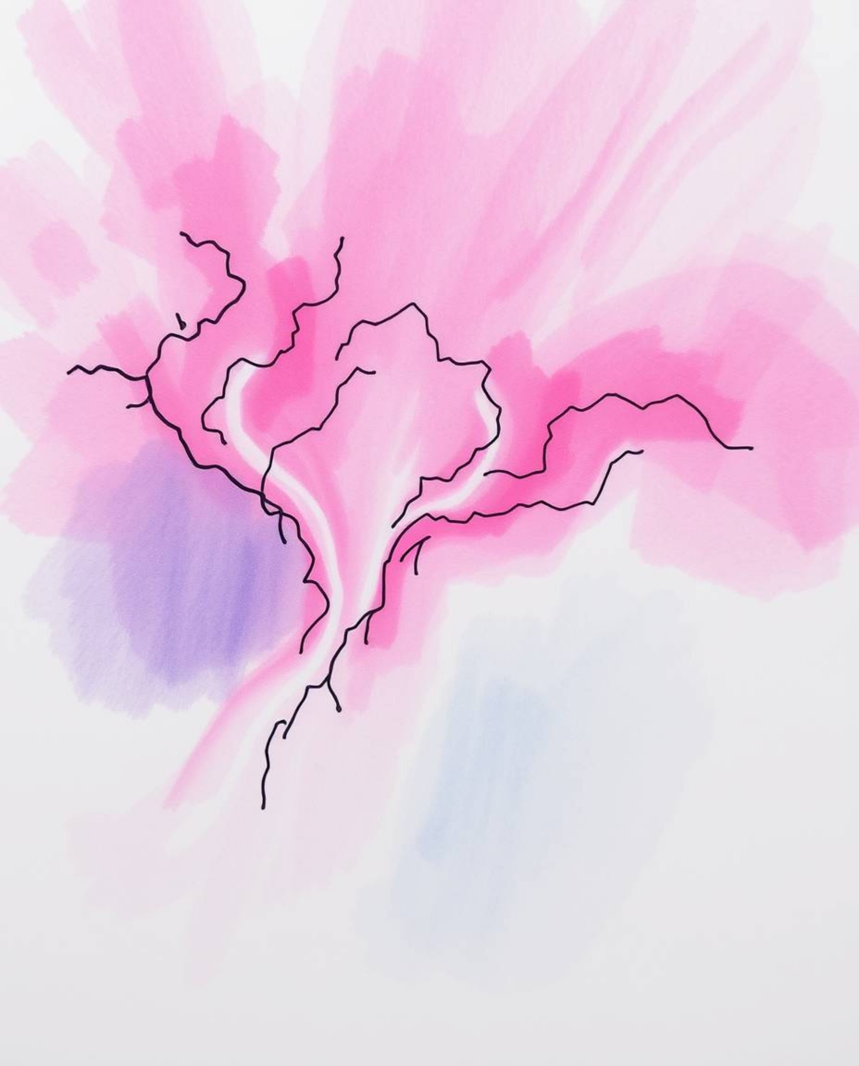 A captivating hand-drawn sketch showcasing an intense dramatic weather scene.  The artwork features a soft gradient texture b