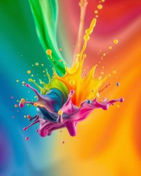 Explore the mesmerizing world of high-speed photography with these stunning images of colorful paint splashes frozen in mid-a
