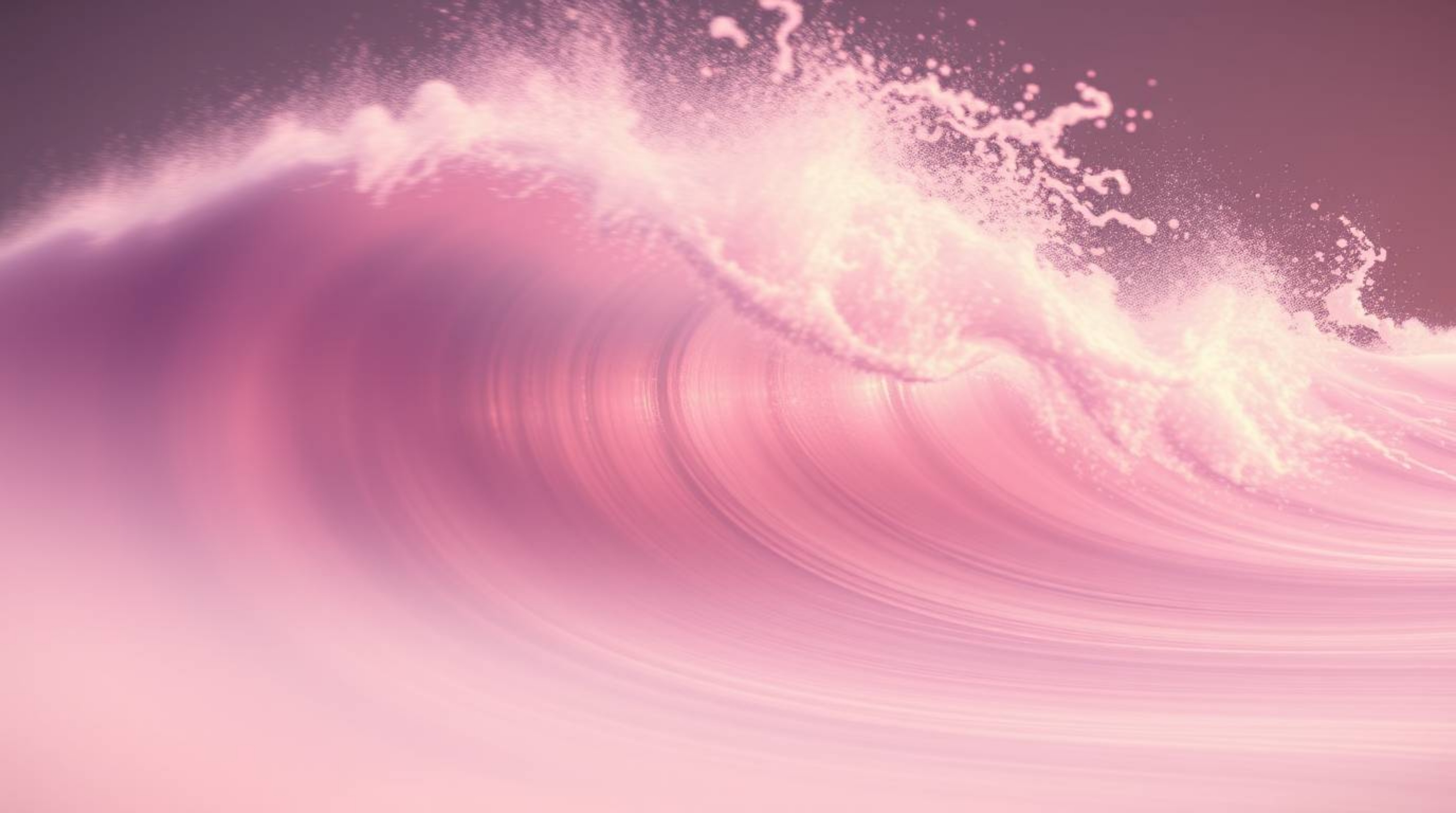 Experience a surreal depiction of a dynamic, moving fluid abstract wave, rendered with a captivating pastel gradient texture.