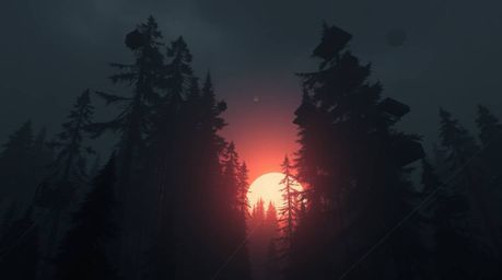 Immerse yourself in a captivating futuristic sci-fi artwork.  A moody atmosphere is created by the sunset light filtering thr