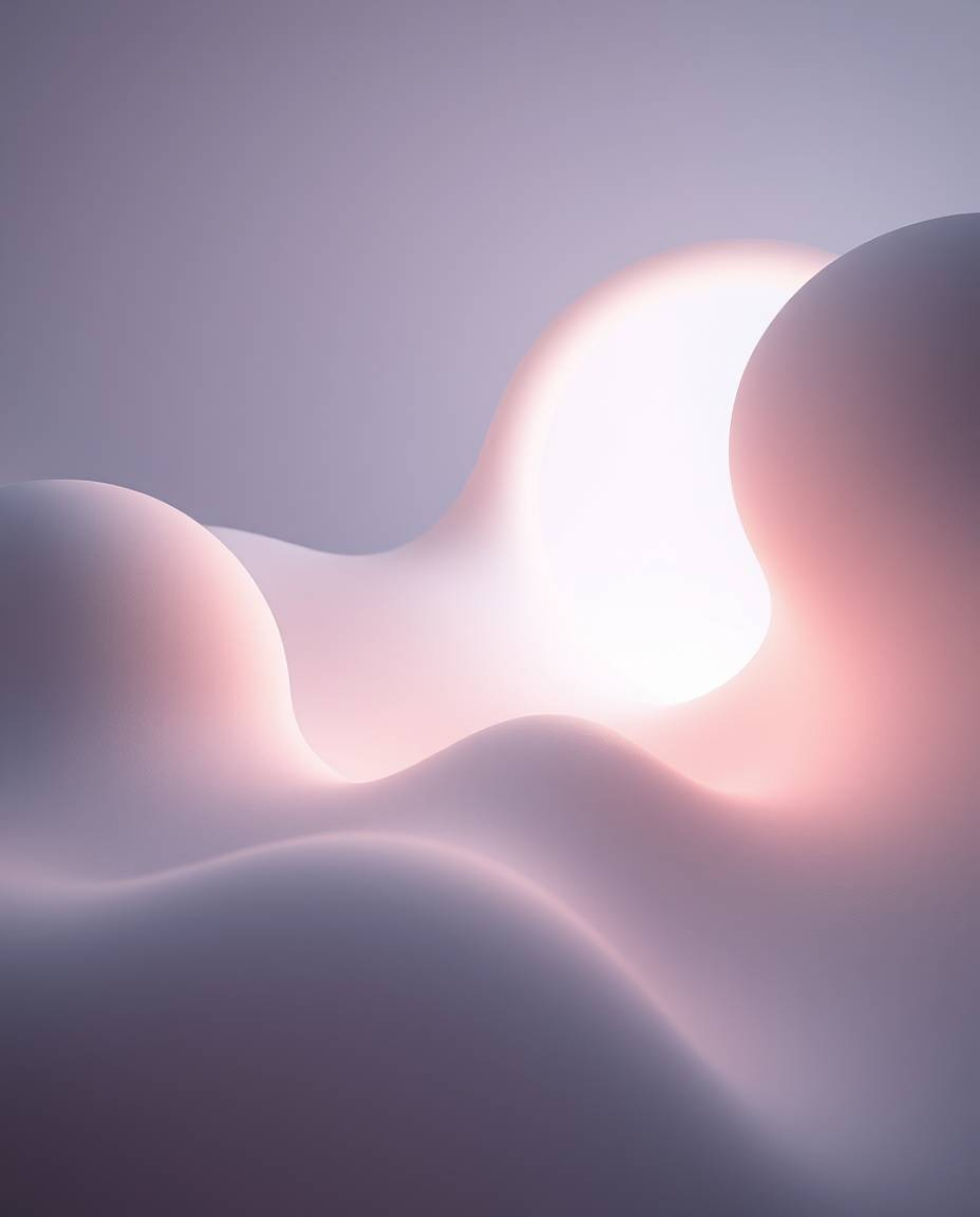 Explore the captivating world of 3D art where gentle soft light illuminates futuristic shapes adorned with smooth gradient te