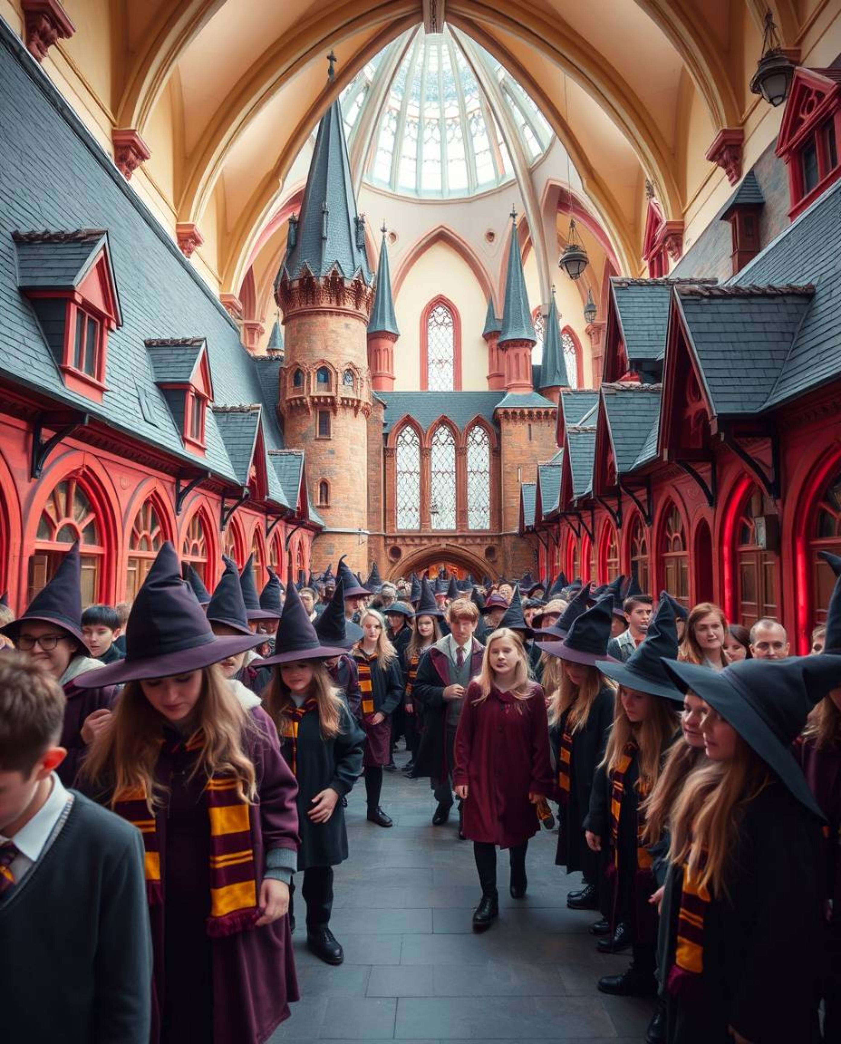 Explore a magical school brimming with young wizards, captured through stunning architectural photography. This collection fe