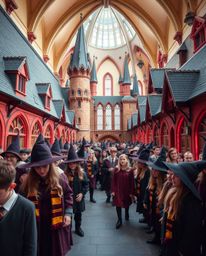 Explore a magical school brimming with young wizards, captured through stunning architectural photography. This collection fe