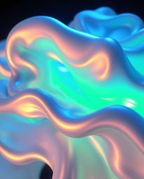 Explore mesmerizing smooth 3D fluid shapes with metallic textures gracefully floating in zero gravity. Experience high realis