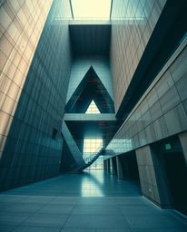 Explore the captivating intersection of architectural photography and digital art with images featuring precise compositions,