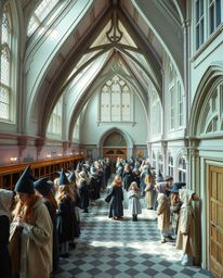 Discover stunning architectural photography of a magical school brimming with young wizards.  Rendered in soft pastel hues, t
