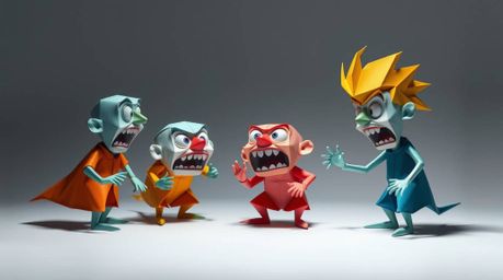 Witness a hilariously awkward gross-out comedy moment brought to life through the delicate art of origami. This piece feature